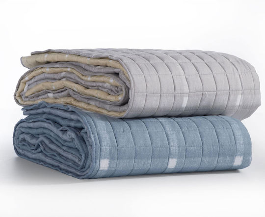 Nef-Nef Homeware Henry Κουβερλί Υπέρδιπλο Microfiber Grey 220x240cm