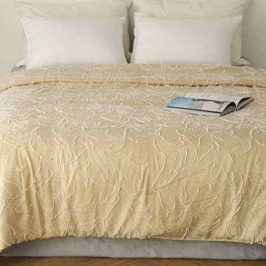 Melinen Kira Κουβερλί Υπέρδιπλο από Πολυεστέρα Beige 220x240cm