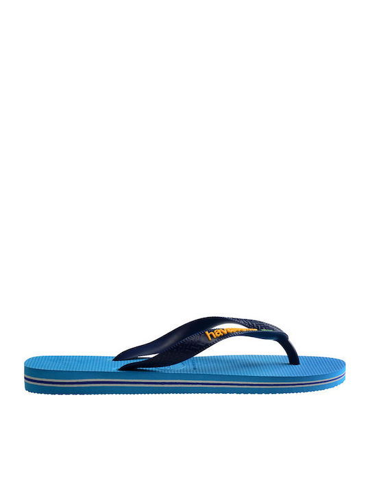 Havaianas Brasil Logo Flip Flops Μπλε
