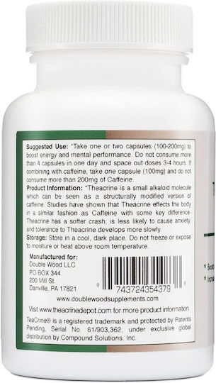 Double Wood Теакрин 100 mg 60 Капсули