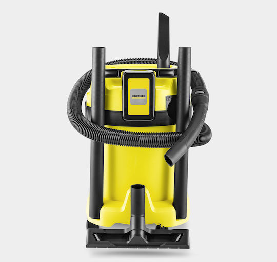 Karcher WD 3-18 Rechargeable Vacuum Wet / Dry Without Charger and Battery with Plastic Bin 17lt