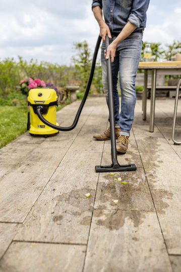 Karcher WD 3-18 Rechargeable Vacuum Wet / Dry Without Charger and Battery with Plastic Bin 17lt