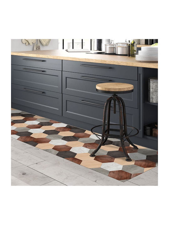 Ango Kitchen Mat Runner Waterproof with Anti-slip Underlay Mixed Wood 50x180εκ.