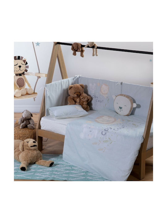 Nef-Nef Homeware Σετ Cuddling Lion Γαλάζιο 120x170εκ.