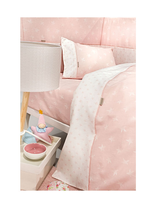 Guy Laroche Heaven Seturi de cearșafuri pentru bebeluși Pentru Patut Bumbac Roz 115x170buc 3buc