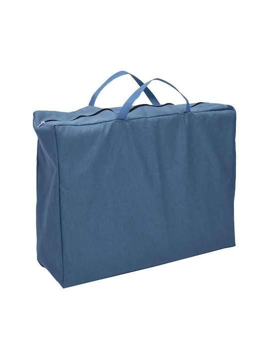 vidaXL Laufstall mit Matratze Blau 110x82cm