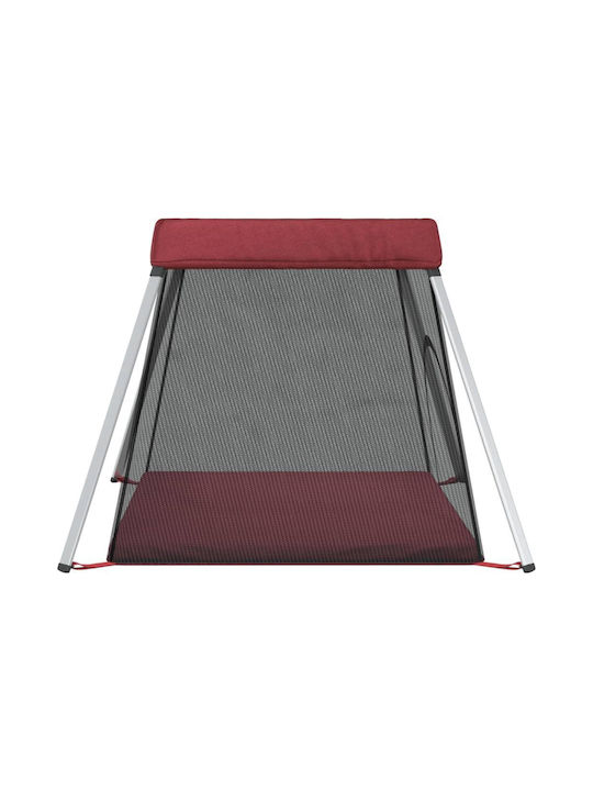 vidaXL Laufstall mit Matratze Burgundisch 110x82cm