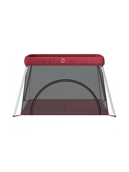 vidaXL Laufstall mit Matratze Burgundisch 110x82cm