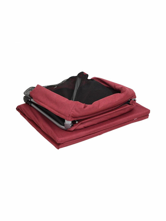 vidaXL Laufstall mit Matratze Burgundisch 110x82cm