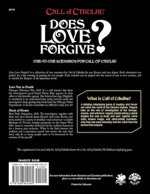 Chaosium Inc. Does Love Forgive? Call of Cthulhu CHA23172