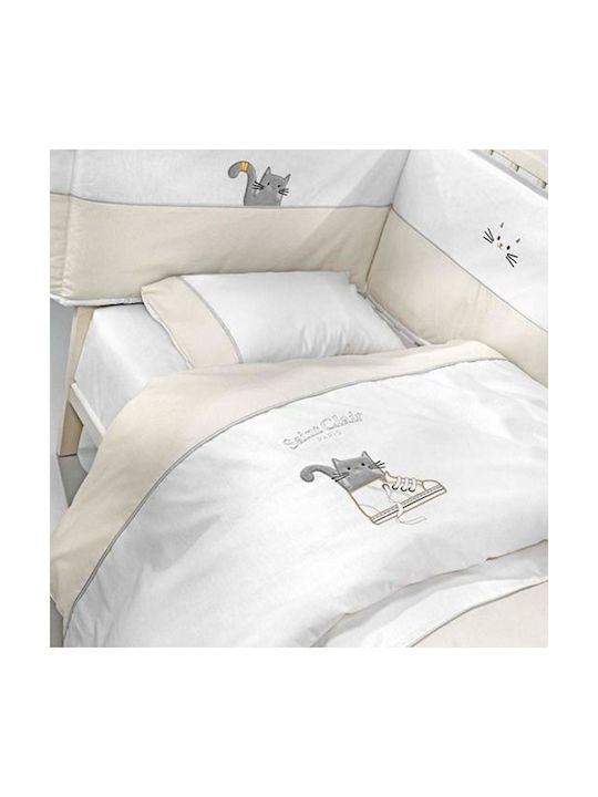 Saint Clair Max Baby Sheets Set Crib Cotton Ecru 110x170cm 3pcs