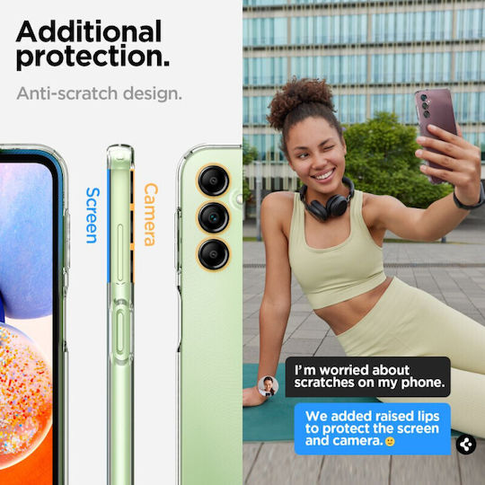 Spigen Liquid Crystal Back Cover Σιλικόνης Διάφανο (Galaxy A14)