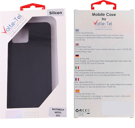 Volte-Tel Back Cover Silicon Negru (Moto G72)