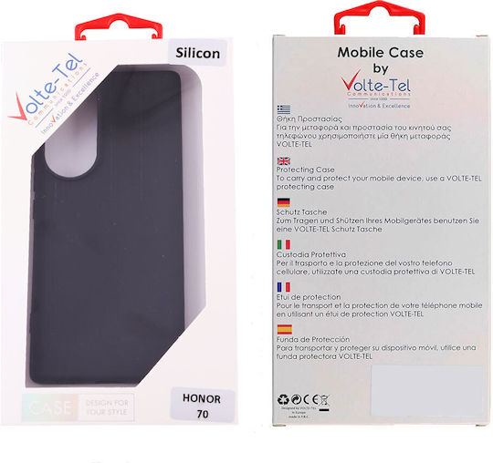 Volte-Tel Back Cover Silicone Black (Honor 70)