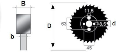 Boston 48187 Cutting Disc Wood 300mm with 48 Teeth 1pcs