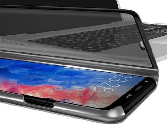 Hurtel Clear View Book Plastic Negru (Galaxy S23+)