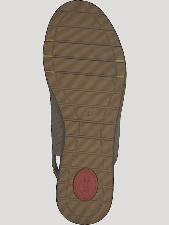 Anatomische Damenplattformen Taupe