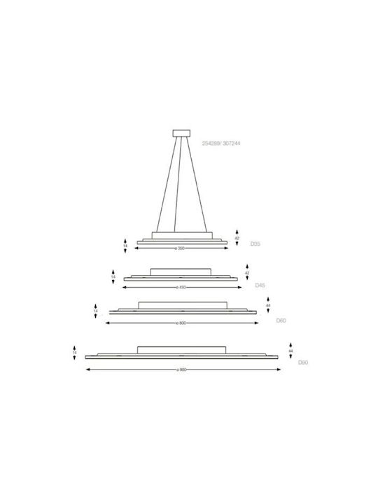 Ideal Lux Fly Slim Κλασική Πλαστική Πλαφονιέρα Οροφής με Ενσωματωμένο LED σε Λευκό χρώμα 35cm