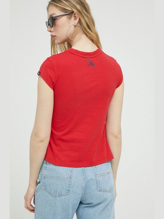 Superdry Damen T-Shirt Rot