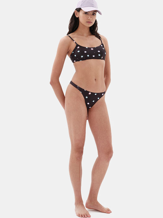 Bikini Set Sports Bra With Removable Padding Black
