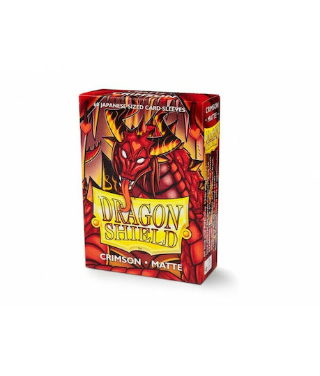 Dragon Shield Dragon Shield Small Card Sleeves Japanese Size 60τμχ Crimson 11121