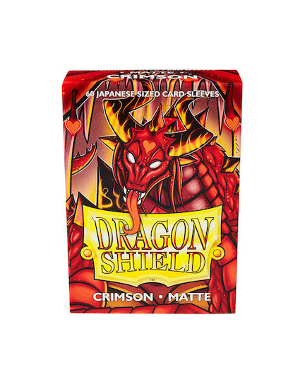 Dragon Shield Dragon Shield Small Card Sleeves Japanese Size 60τμχ Crimson 11121