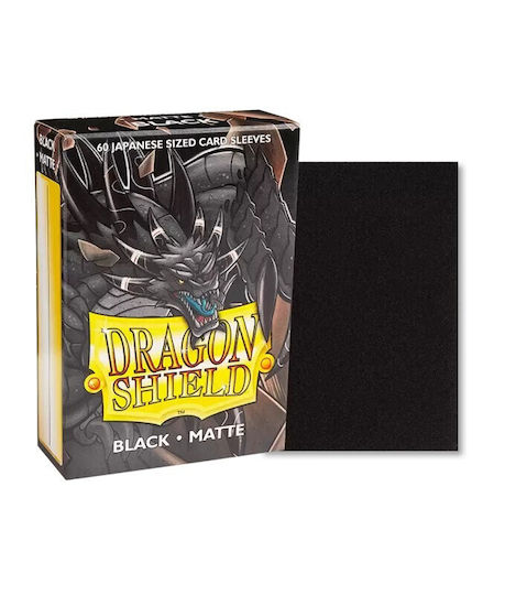 Dragon Shield Dragon Shield Japanese Size Yu-Gi-Oh Card Sleeves Japanese Size 60τμχ Black AT-10602