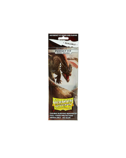 Dragon Shield Dragon Shield Dimensiune Standard - Manșoane Interioare Transparent Fum Sigilabile Perfect Fit 100 Buc