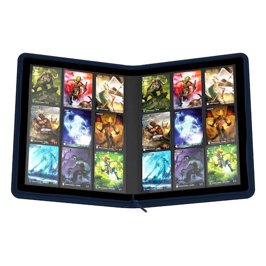 Ultimate Guard Zipfolio 360 - 18-Pocket XenoSkin Binder 9-Pocket Standard Size Blue UGD010211