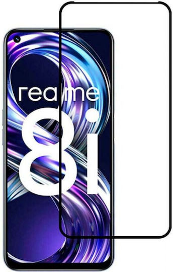 3D Full Face Tempered Glass Μαύρο (Realme 8i)