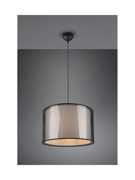 Trio Lighting Burton Μοντέρνο Κρεμαστό Φωτιστικό Μονόφωτο με Ντουί E27 σε Μαύρο Χρώμα