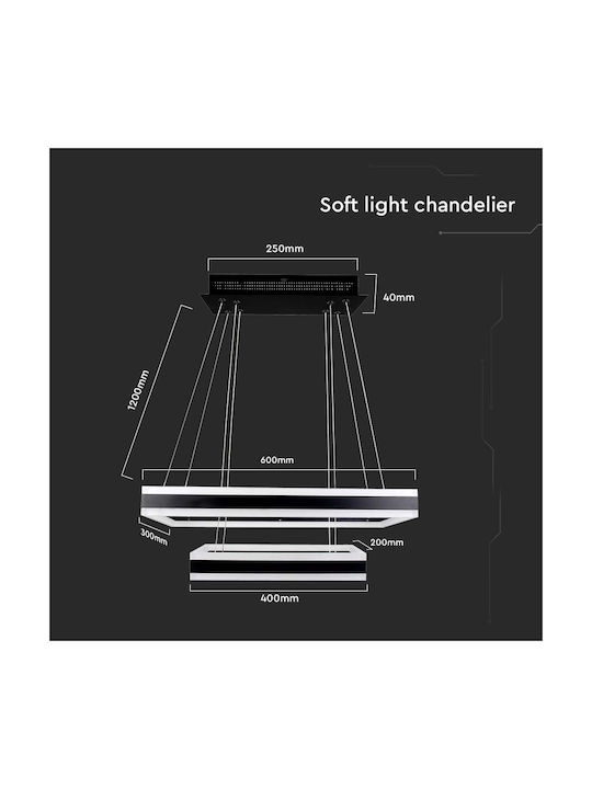 V-TAC V-TAC Ceiling Light White LED with Warm White Light 60x120x120cm
