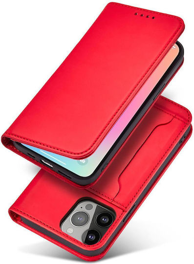 Hurtel Magnet Card Book Synthetic Leather Red (Galaxy S23+)