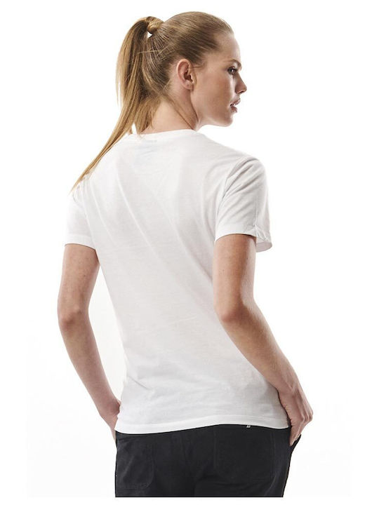 Body Action Damen Sportlich T-shirt Weiß