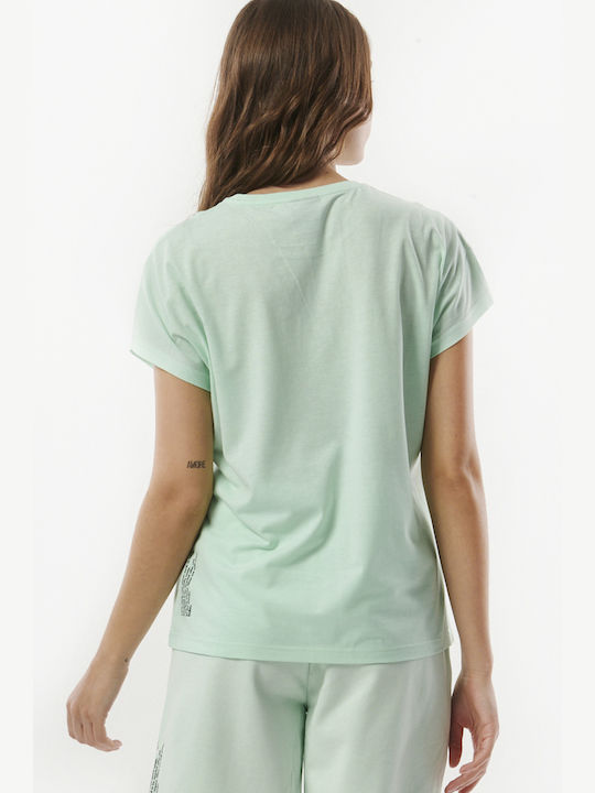 Body Action Γυναικείο Αθλητικό T-shirt Πράσινο