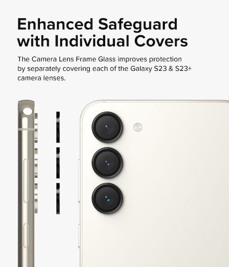 Ringke Camera Protection Tempered Glass Black for the Galaxy S23 / S23+