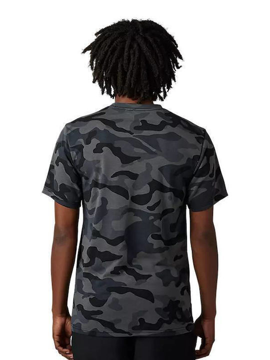 Fox Vzns Camo Tech T-shirt Bărbătesc cu Mânecă Scurtă Black Camo