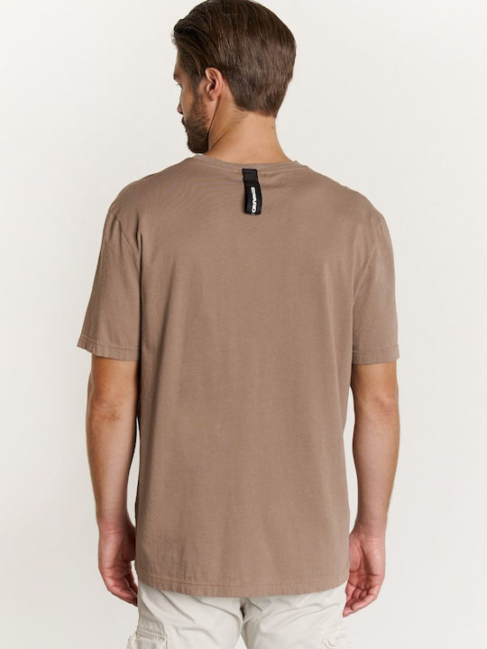 Edward Jeans Men's Short Sleeve T-shirt Brown