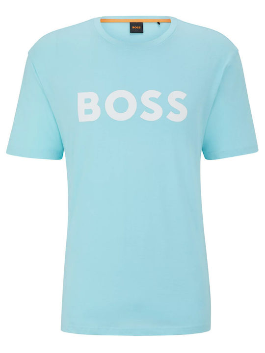 Hugo Boss Herren T-Shirt Kurzarm Hellblau