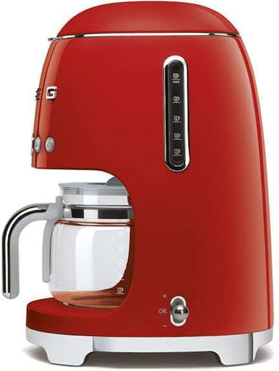 Smeg Καφετιέρα Φίλτρου 1050W Red