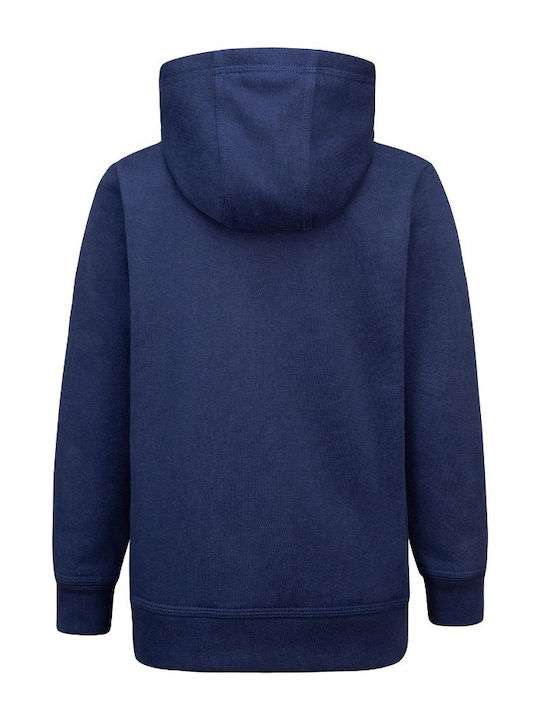 Nike Fleece Kids Sweatshirt with Hood and Pockets Blue