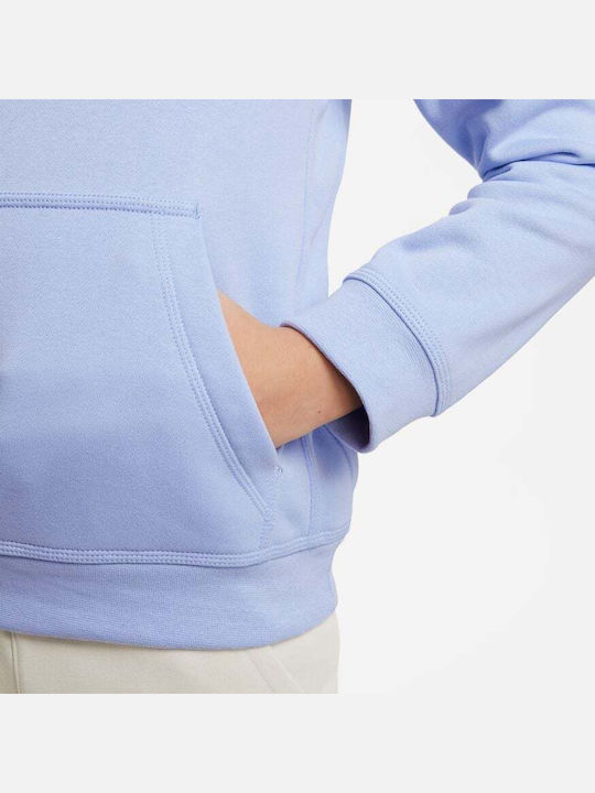 Kids Sweatshirt with Hood and Pockets Light Blue Sportswear Club