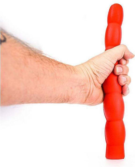 All Black All Red Flexible Realistic Dildo Red 32cm