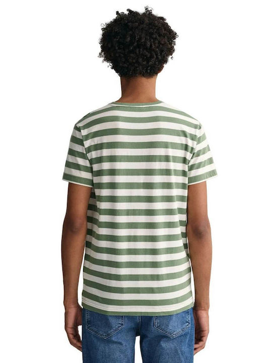 Gant T-shirt Bărbătesc cu Mânecă Scurtă Verde