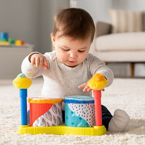 Lamaze Μουσικό Όργανο Drums από Ύφασμα με Ήχους για Νεογέννητα