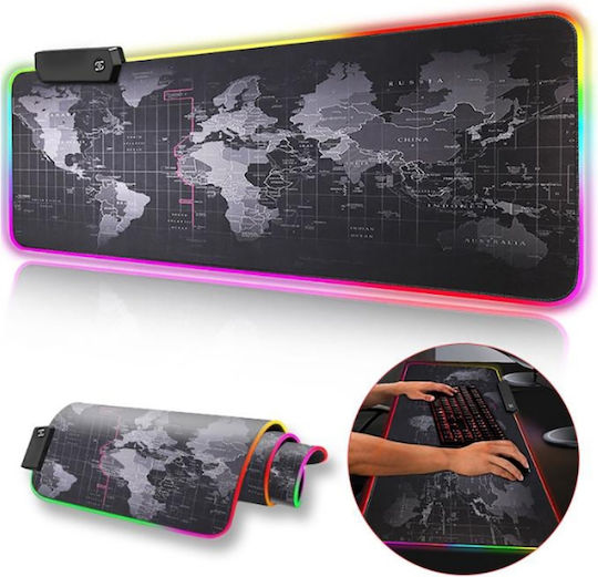 GMS-WT-5 Gaming Mauspad XXL (900mm) mit RGB-Beleuchtung via USB Rotes