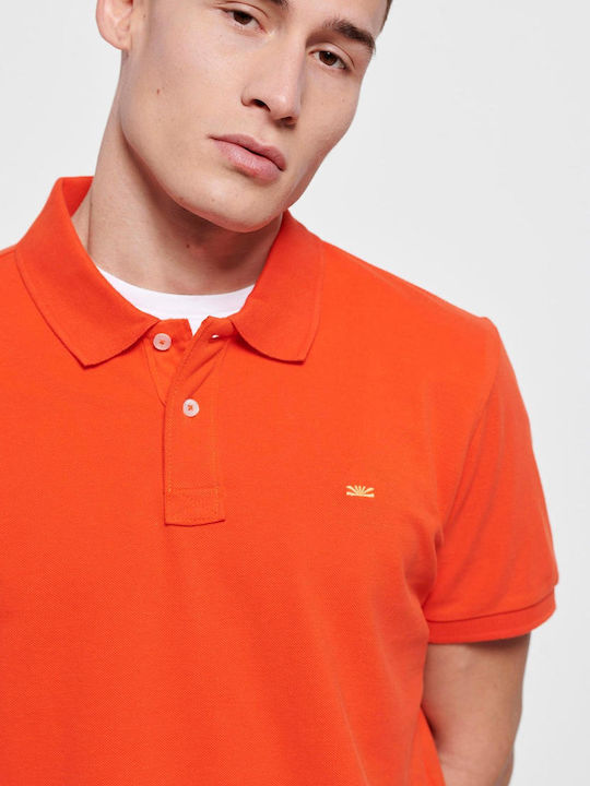 Polo Short Sleeve Blouse Tangerine FBM007 001 11 Tangerine