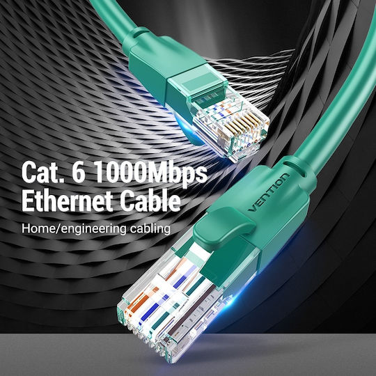 Vention U/UTP Cat.6 (Gigabit) Καλώδιο Δικτύου Ethernet 1m Πράσινο