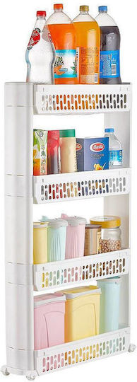 TnS Rafturi de baie Raft de Baie Plastic cu 4 Rafturi 54x12x94cm