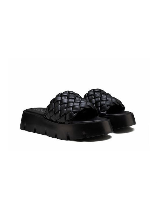 Replay Women's Flat Sandals Flatforms in Black Color